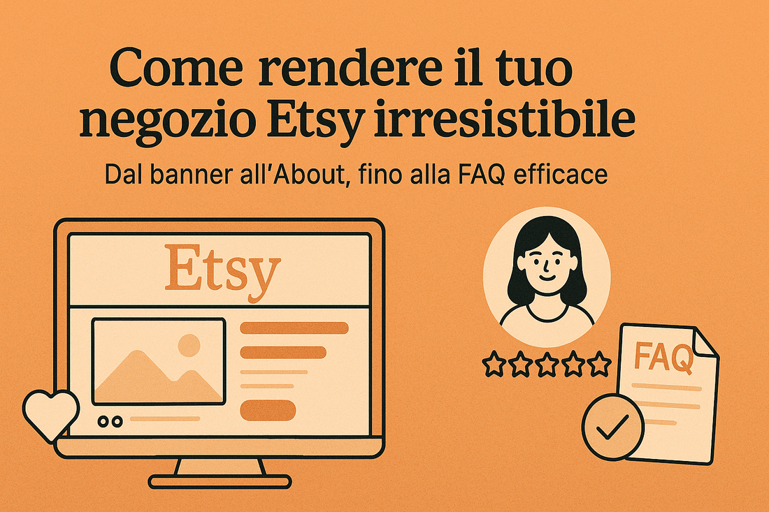 Come rendere il tuo negozio Etsy irresistibile: dal banner all’About, fino alla FAQ efficace